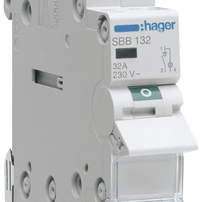 REG-Ausschalter Hager SBB 32A 230V 1 Schliesser 0 Öffner 1 Wechsler 