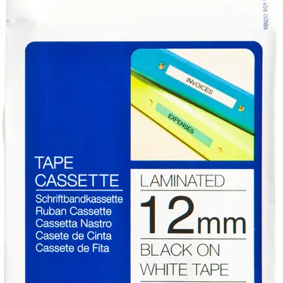Cassette ruban Brother TZe-231 12mm×8m, blanc/noir 