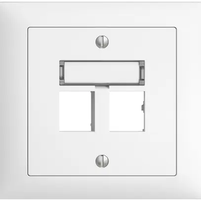 EB-Montageset EDIZIOdue Geradeauslass, für 2×RJ45 freenet, weiss 
