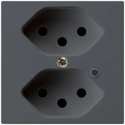 Prise Hager kallysto 2×T13 illuminé A anthracite 