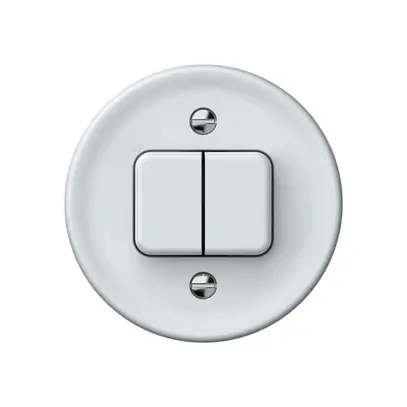 Interruttore a pulsante origin sch 3 + NO/NC 60×60mm bianco 