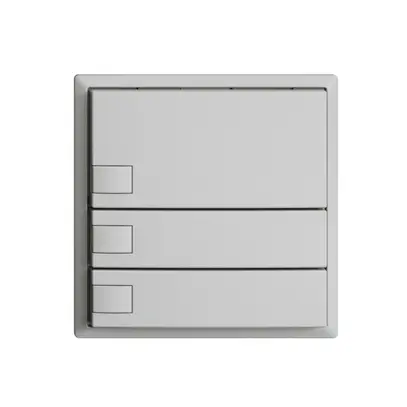 Poussoir ENC KNX 3× EDIZIOdue gris clair RGB sans LED 