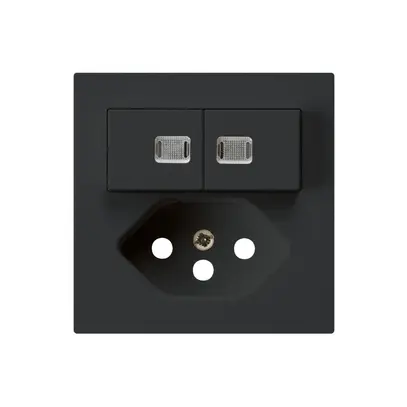 Kit frontal kallysto 60×60 noir avec 2 lentilles pour combinaison S1/T13 