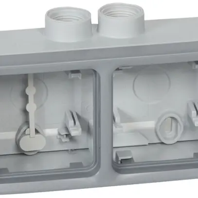 Boîtier AP PLEXO 3×1 gris 