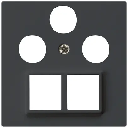 Plaque frontale HMS kallysto pour R/TV/SAT noir 