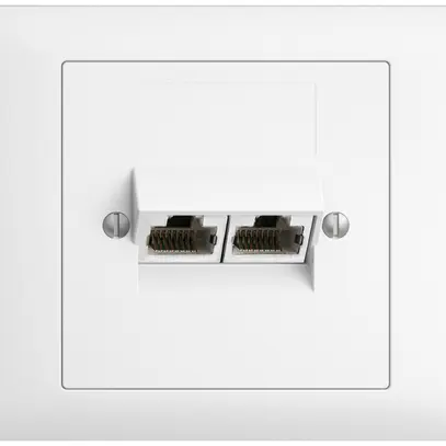 Presa INS 2×RJ45/s 4P sep. EDIZIOdue bianco ITplus 