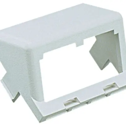 Support pour modules de raccordement Panduit 40° sans obturateur 2×RJ45 blanc 