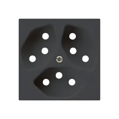 Plaque frontale kallysto 3×T13 60×60mm noir avec sécurité enfants 