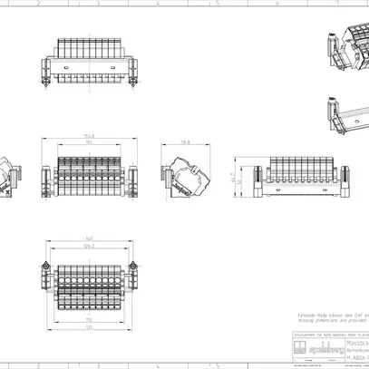 Supporto per morsetti Spelsberg Abox 160 KH 2010 10² 