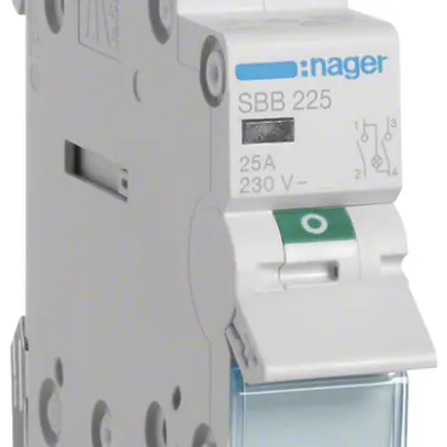 REG-Ausschalter Hager SBB 25A 230V 2 Schliesser 0 Öffner 1 Wechsler 