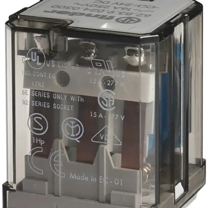 Relais de puissance Finder 62, 3C 16A/24VDC AgCdO 