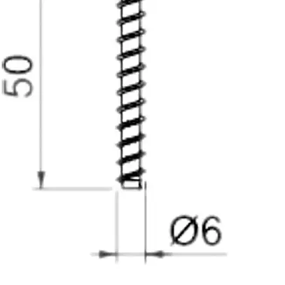 Brandschutzschraubanker Bettermann T30 6×50mm Stahl galvanisch verzinkt 