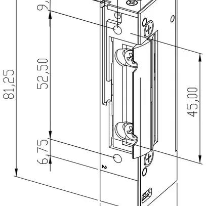 Türöffner BSW B6300--B Ruhestrom Radiusfalle links/rechts 12…24V 