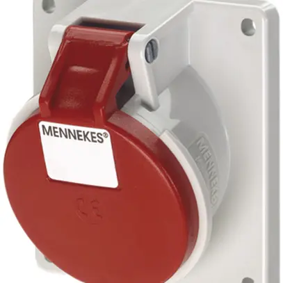 Presa INS CEE 32A 5P 6h 400V rosso, obliquo TwinContact IP44 
