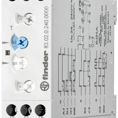 Relais multifunction temporisé INC Finder 83.01 2C 12A 