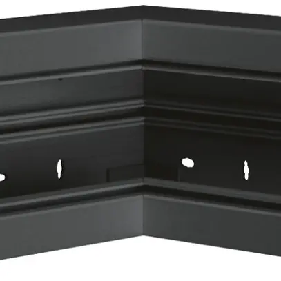 Angle intérieur Hager BR 65×130mm couvercle 80mm noir 