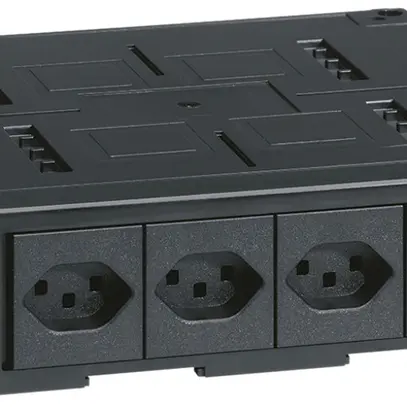 Consolidation Point Hager con 4 pezzi 1×T23, per 6 moduli Keystone, nero 