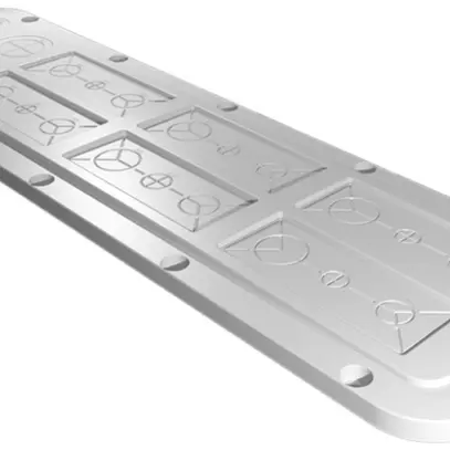 Flanschplatte Rittal AX, metrische Vorprägung, 534×149mm, Kunststoff 