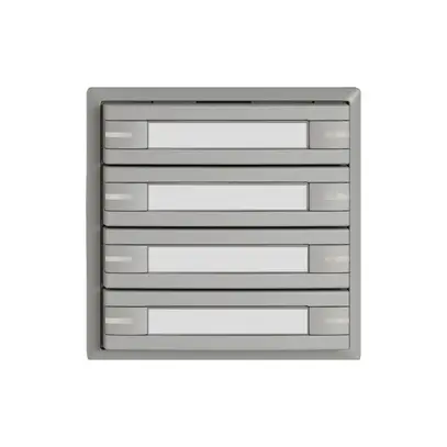 Pulsante KNX RGB EDIZIO.liv SNAPFIX® sensore temp.RGB-LED targ.8× com.1T grc 