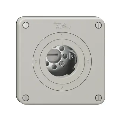 Drehschalter NEVO, 2/1 L, ohne Zylinder, KS, 0-1-0-2, lichtgrau 