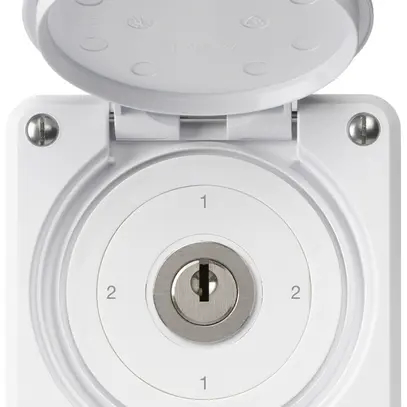 Interruttore a chiave INC robusto IP55 con copertura S3/1P bianco combinazione 