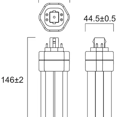 LED-Lampe Sylvania ToLEDo Lynx GX24q-3 100V 16W 1760lm 4000K 146mm opal 