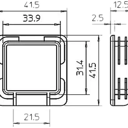 Cappuccio Bettermann per barra profilata 41×41mm arancione 