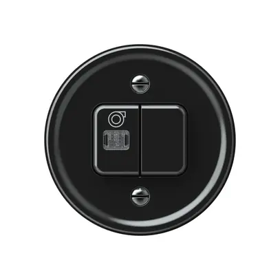 Interrupteur à poussoir lumineux origin sch 3 + ventilateur LED 60×60mm noir 