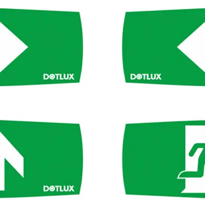 Luminaire de voie de secours LED DOTLUX EXIT IP65 mur 350lm 