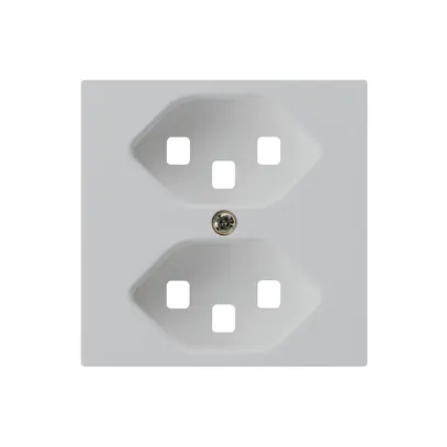 Placca frontale kallysto 2×T23 60×60mm grigio chiaro per presa 2×T23 