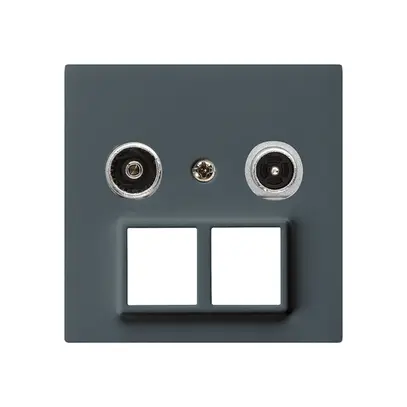 Prise multimédia kallysto R/TV montage A 10.5dB 2GHz anthracite 