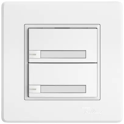 Pulsante universale INC EDIZIO.liv UNI SNAPFIX® c.LED RGB 2× com.1T targ.bi 