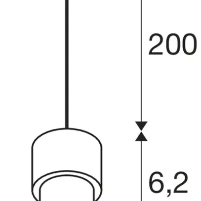Luminaire suspendu SLV PURI 2.0 Basic AD1PH GU10 1×6W VAR Ø41mm gris 