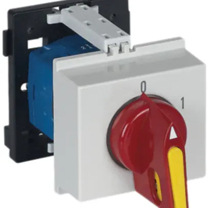 REG-Drehschalter K&N, 20A/500V 0/1L, Griff hgu, "0-1" 