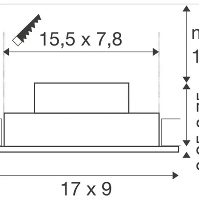 Spot LED INC SLV NEW TRIA 14W 610lm 927 38° VAR 170×90mm noir 2×Spot 