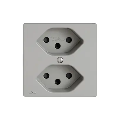 Presa EDIZIO.liv SNAPFIX® 2×T13 1×S con shutter grc 