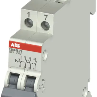 Commutatore di comando AMD E218, 16A/250V 4L 2Ch+2R, 1UM, "I-II" 