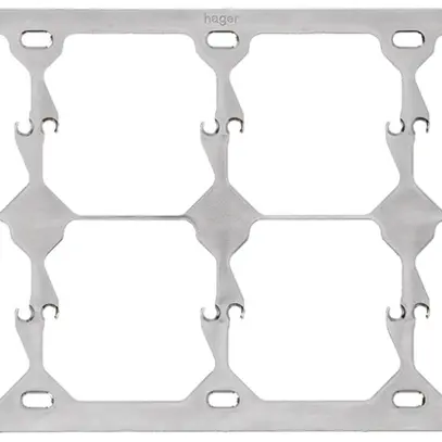 Placca di fissaggio Hager 2×4 hor. 257×137mm 