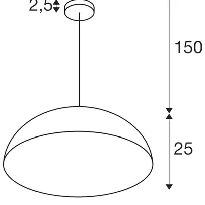 Lampada sospesa SLV FORCHINI M 50 E27 1×40W REG Ø500mm nero/oro 