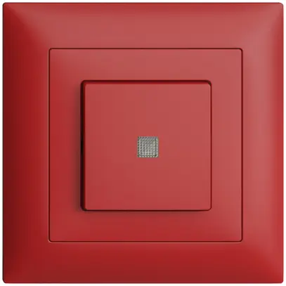 Pulsante luminoso INC EDIZIOdue A-R/1P berry, c.lente.LED.88×88mm 