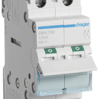 Interruttore AMD Hager 125A 400V 2 chiusura 0 apertura 0 invertitore 2UM 