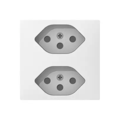 Steckdose Sidus E 2×T13 weiss 