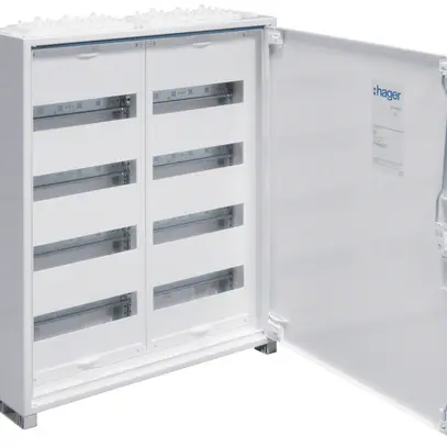 Distributore AP Hager univers 4-file 96UM porta IP44 550×650×160mm 