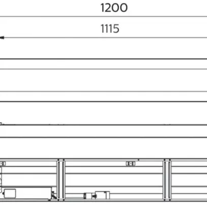 LED-Deckenleuchte CoreLine SM136V NOC 31W 4000K 1200×200mm IP20, weiss 