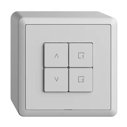 Station secondaire AP 1K/4T pour interrupteur stores scène Edue Wiser gris clair 