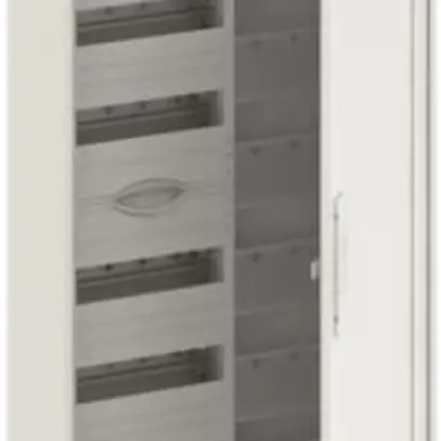 Distributeur AP ABB CA 28VMW, 2-part 8 rangées 96UM + media, porte-WiFi ventilée 