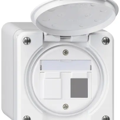 Kit di montaggio AP robusto IP55 piatto bianco per 2×Keystone 