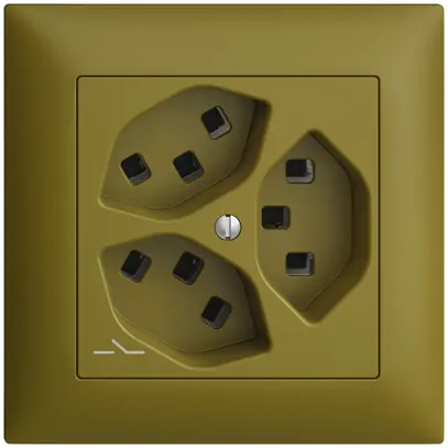 Presa INC 3×T23 Feller EDIZIOdue FMI, 1×separato, morsetti a innesto, olive 