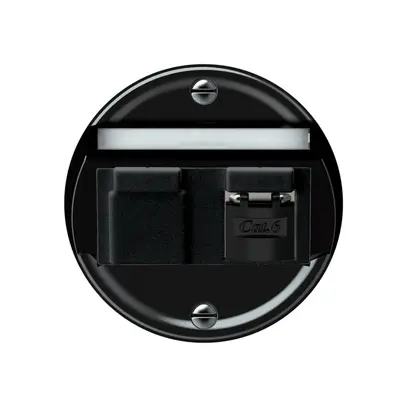 Scatola di raccordo origin RJ45 8(8) cat.6 obliquo schermate 60×60mm nero 