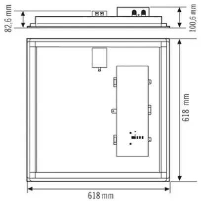 Plafonnier LED INC CELINE 625×625 40W 4000K 4610lm DALI opale 